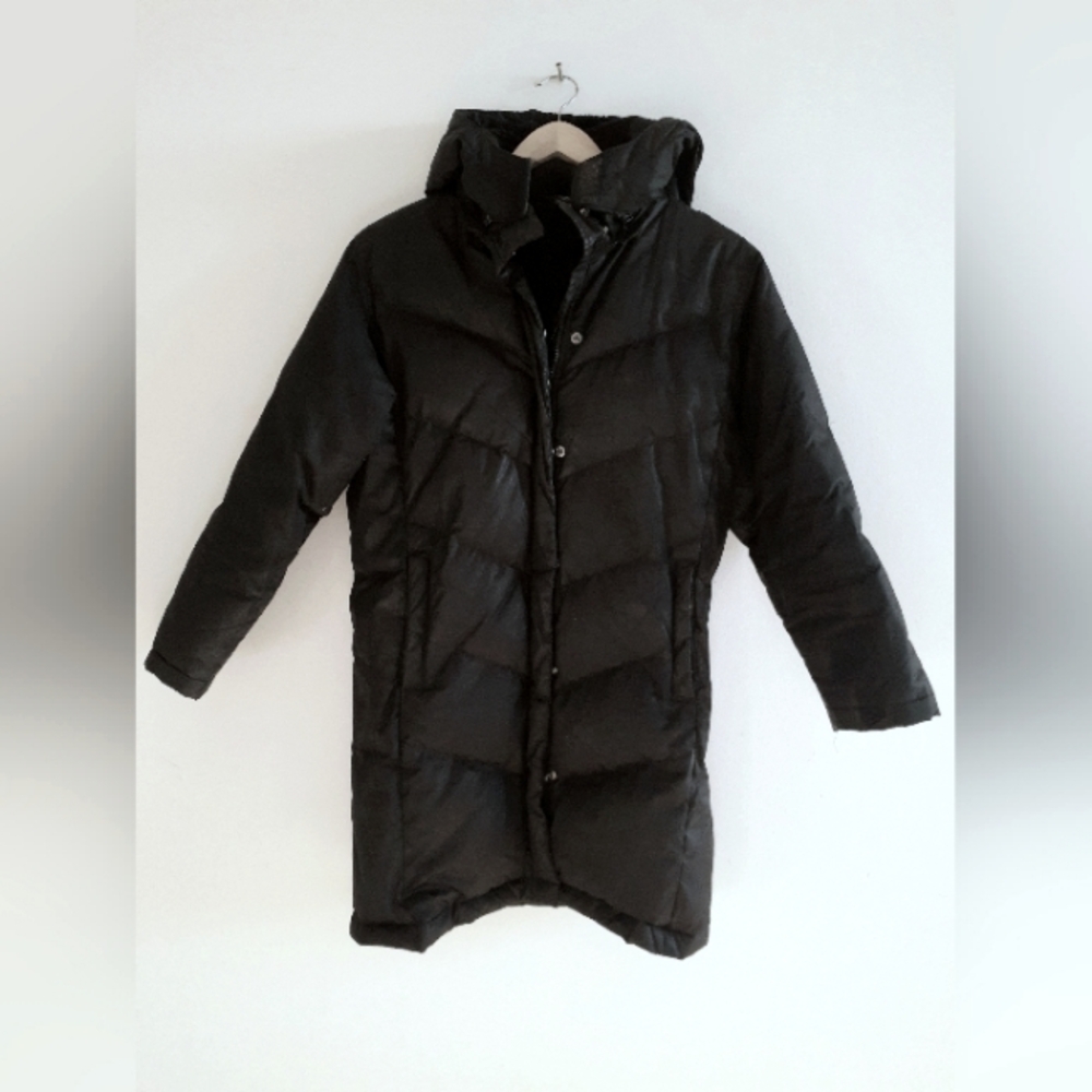 Down-filled, fleece-lined winter coat for kids or adults, with detachable hood. - Picture 1 of 12